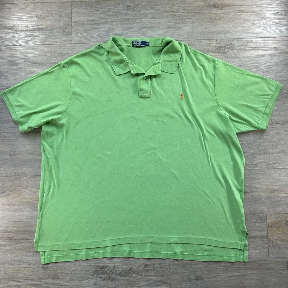 Polo Ralph Lauren Polo Shirt Mens 4XB Green Pony Logo Short Sleeve Preppy Casual
